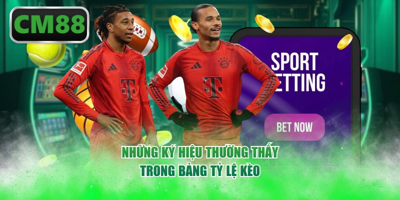 Những ký hiệu thường thấy trong bảng tỷ lệ kèo